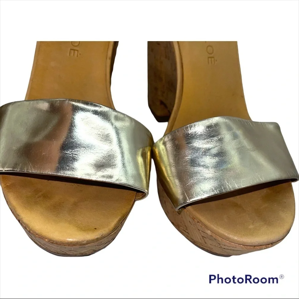 SEE By CHLOE Metallic wedges Sz 40.5